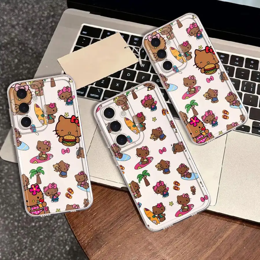 Милый чехол для телефона Sanrio Hello Kitty для Samsung Galaxy A16 A02 A71 A72 A15 A51 A54 A50 A25 A52 A73 A07 A12 A35 A22 A06 A35 A72