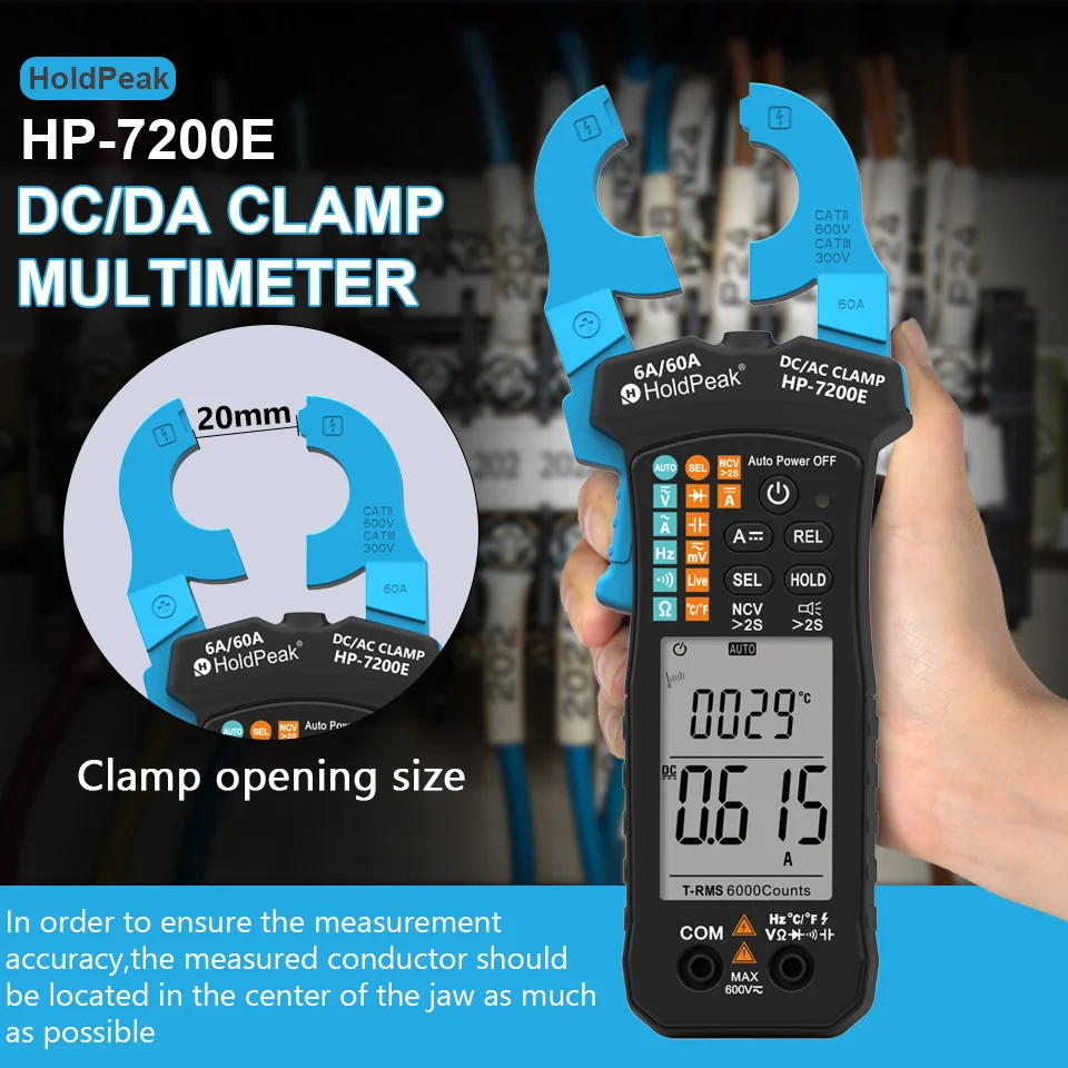 

Hoporise Intelligent Digital Clamp Multimeter Support DC/AC Voltage And Current Resistance 2025 New Style HP-7200E Gauge Tool