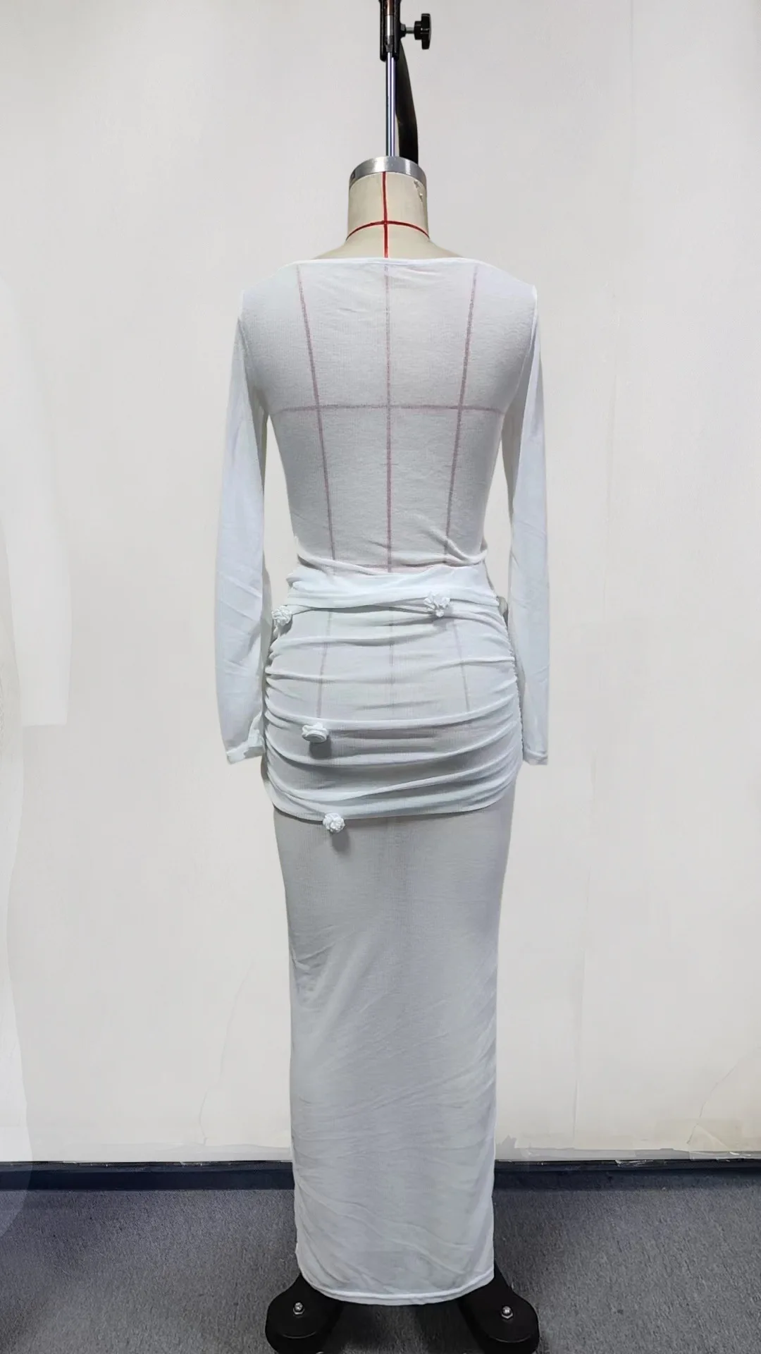 2 Piece Set Women Crop Tops And Maxi Skirt Swimwear Skirt Cover-up Bathing Suit Fashion Solid Hollow Sexy Beach Cover Up Outfits