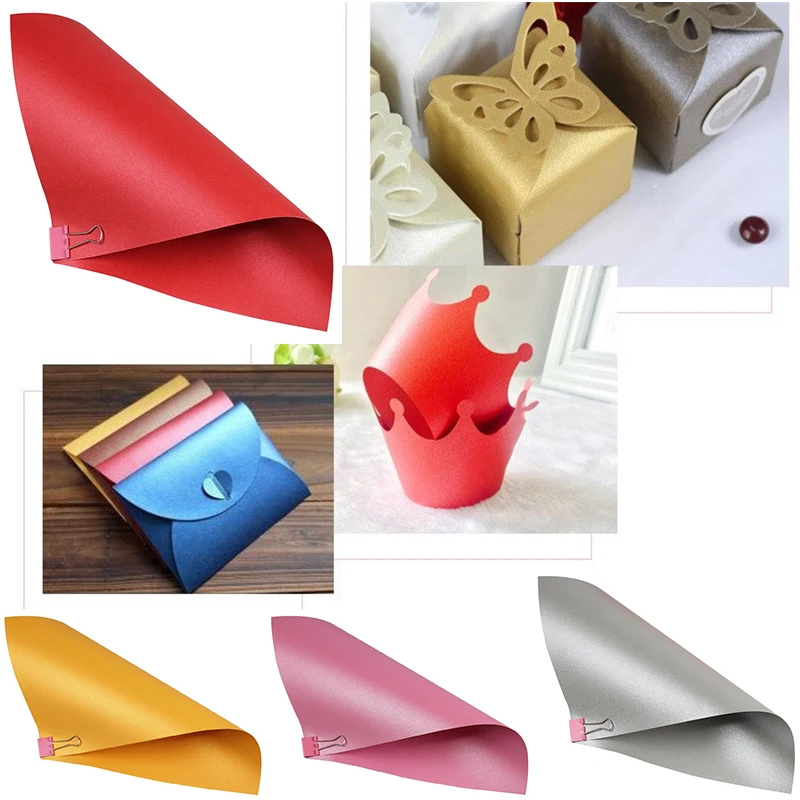 10 Sheet Pearl Shiny Cardboard Wrapper Paper DIY Handmand Origami Greeting Card Scrapbook Materials Packaging Decorations Paper