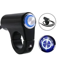 22mm 7/8'' Aluminum Alloy Motorcycle Handlebar Headlight Switch Waterproof Switch 12V Fog Spotlight Retro Switch