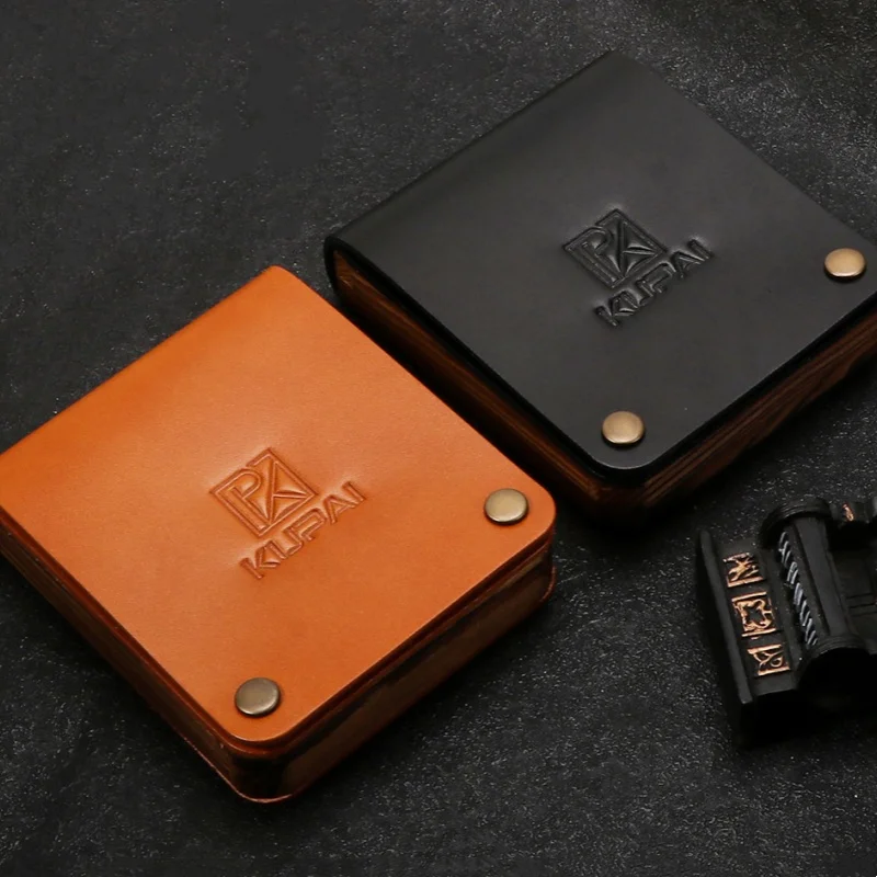 

Leather cigarette box, cowhide, wood carving, high-end sealed cigarette box, waterproof and moisture-proof cigarette box