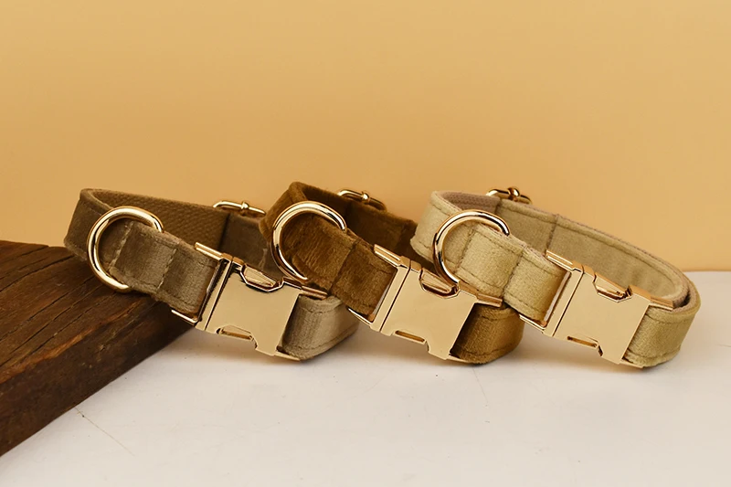 Luxuriöses Personalisiertes Hundehalsband-Geschirr-Leine-Set, Maßgefertigtes Logo Abnehmbares Hundehalsband mit Fliege, Hundehalsband-Leine DIY – Detail 6