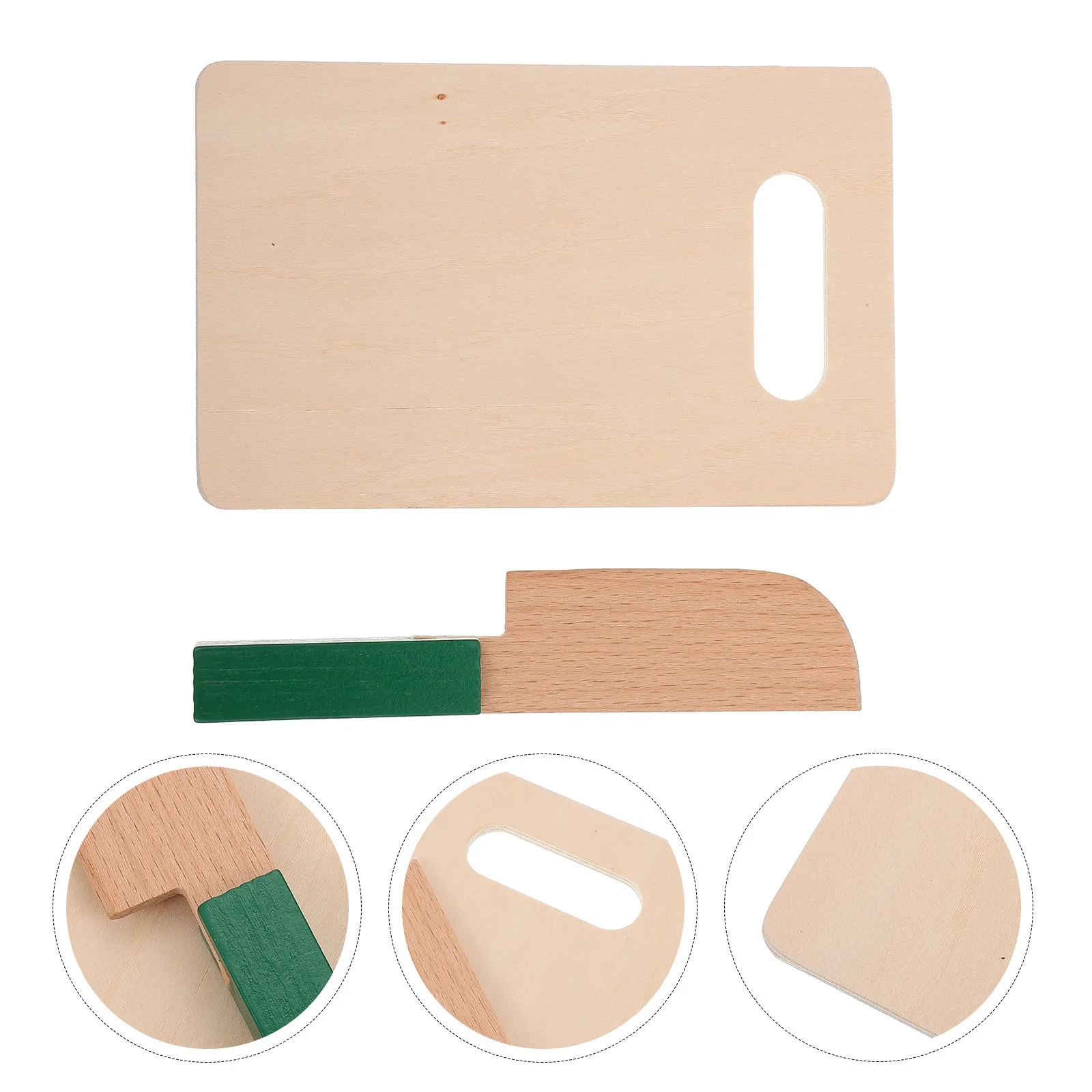 

2Pcs Kids Wooden Chopper and Chopping Board Set Educational Kitchen Play for Hand Eye Coordination Parent Child Interaction