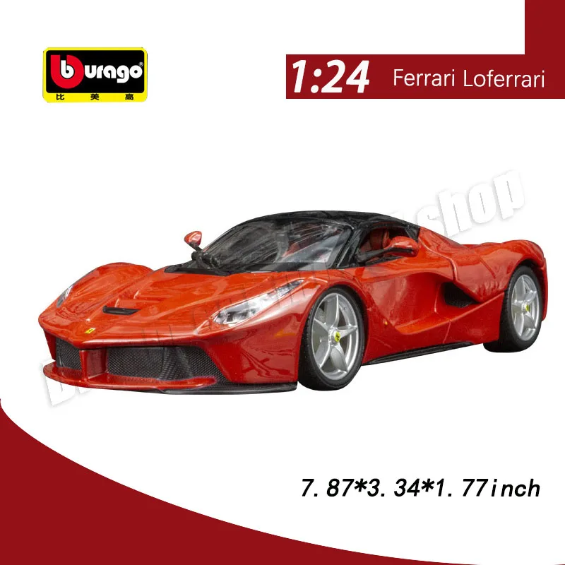 Original Bburago1:24 Ferrari Laferrari Alloy Car Model Children's Toys Die-cast Model Car Collectible Miniature Car Decoration