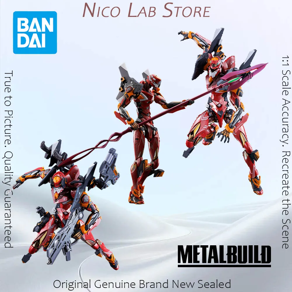 Original In Stock BANDAI METAL BUILD EVANGELION PRODUCTION MODEL-02 30th with the spear of Cassius Figure Anime Action Model Toy