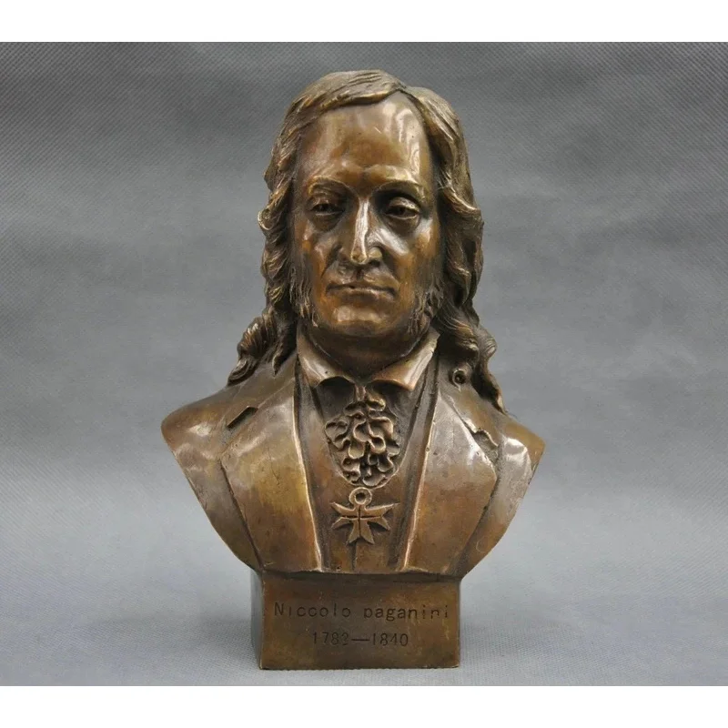 

8'' Italian Great Musician Niccolo Paganini Bust Bronze Statue