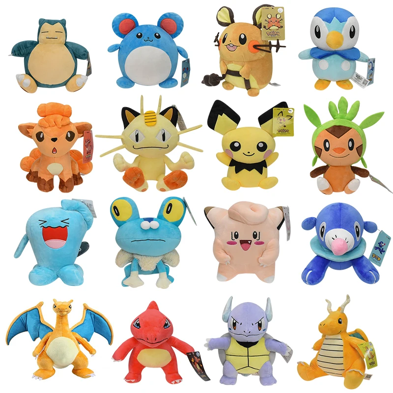 Pokemon Wartortle Gastly Chespin Dedenne Froakie Ekans Vulpix Mew Psyduck Mew Magikarp Dragonite Slowpoke Jolteon Plush soft toy