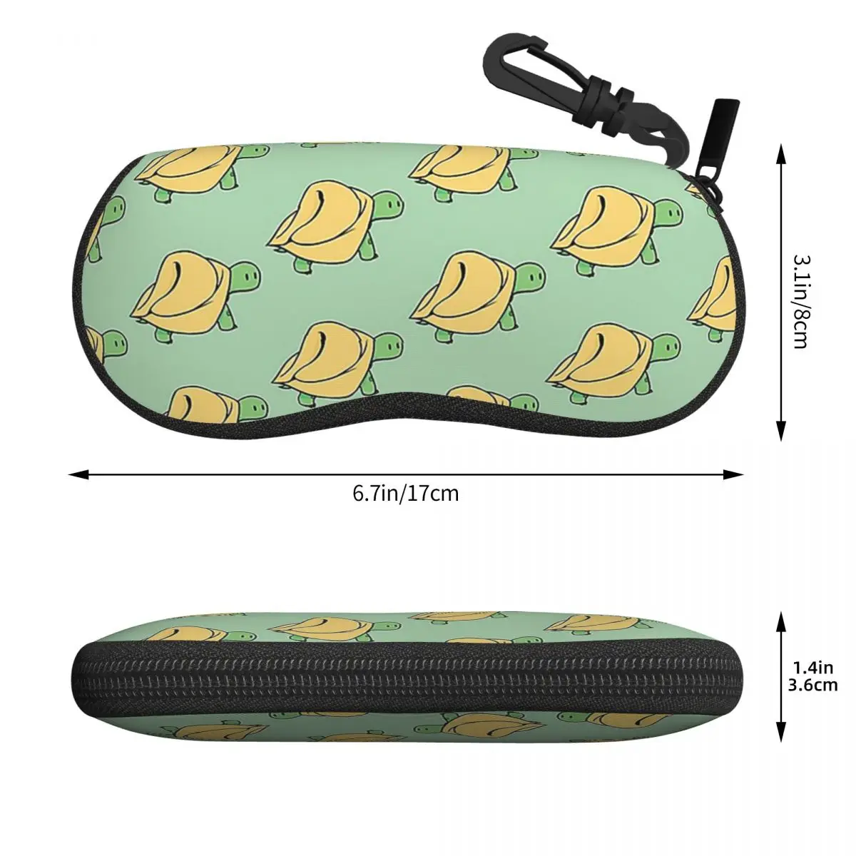 Turtellini Turtle Noodle Cute Tortellini Tortoise Shell Glasses Case Protector Sunglasses Box Women Men Soft EyeglassesBag Pouch