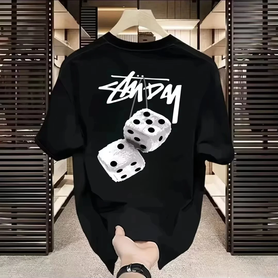 Camiseta de Manga Corta para Hombre, Tendencia 2026, Verano, Estilo Casual y Holgado, Estilo Hong Kong, Moda, Estilo de Vida, Media Manga