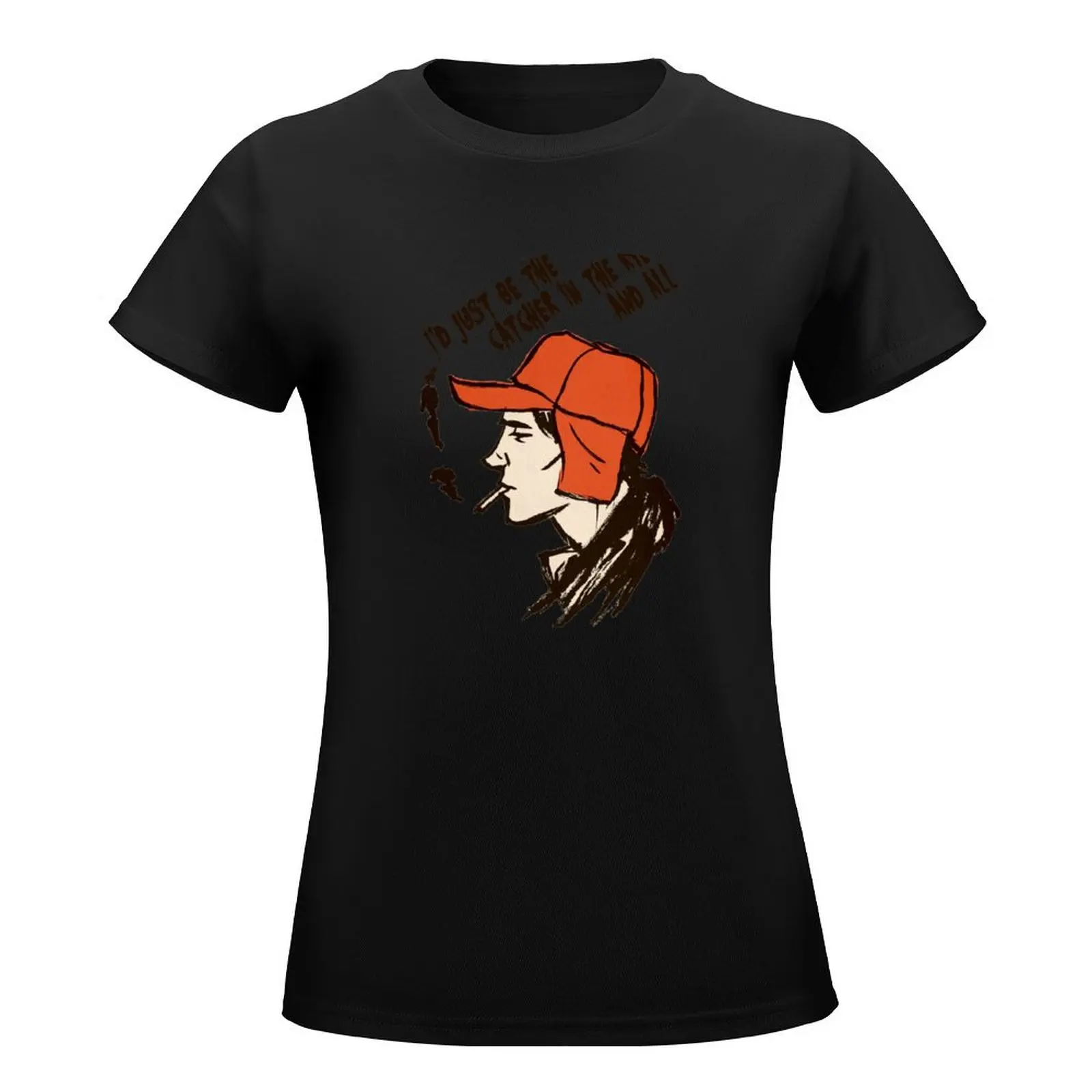 Holden Caulfield, I'd just be the catcher in the rye and all T-Shirt anime clothes Female clothing summer blouses woman 2024