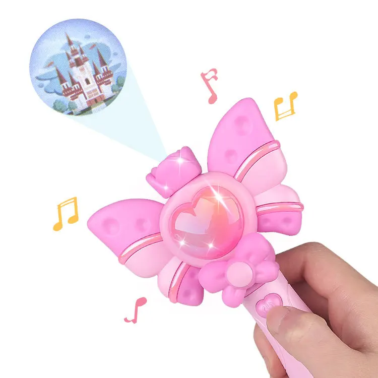 

Children Fairy Wand Light-emitting Toys With Light Music Projection Light Bow Magic Wand Puzzle Toy Girls Birthday Gift