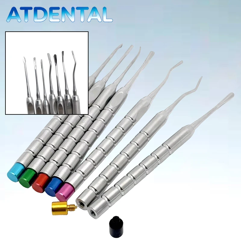 

Dental Elevator Set 7Pcs Titanium Professional Luxating Elevators for Minimally Invasive Tooth Extraction Tools