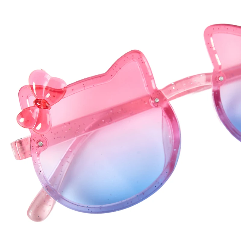 Summer Children Cute Kitty Sunglasses Acrylic Bow Outdoor UV Protection Sun Glasses Baby Girls Classic Kids Boy UV400 Eyewear