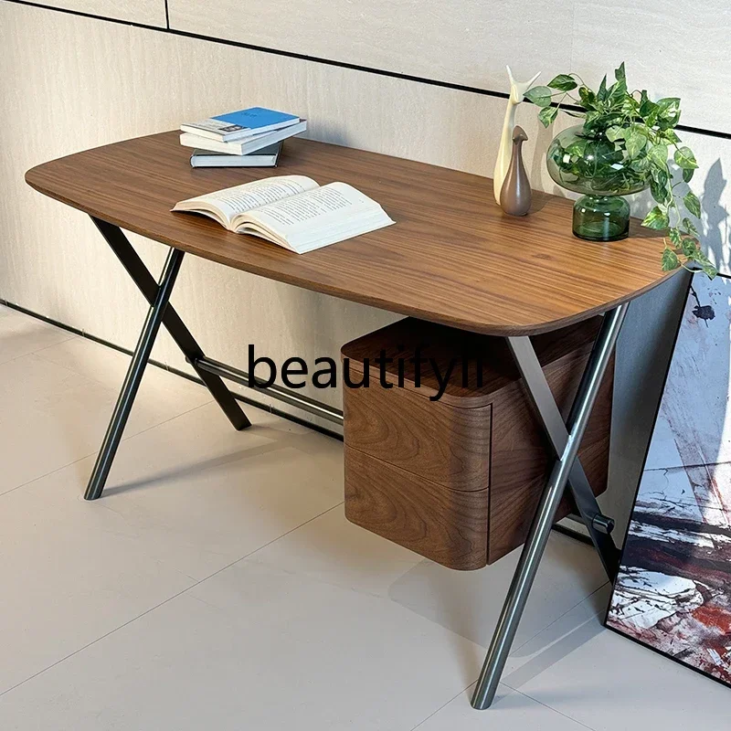 2003Desk Home Study Long Table Italian Light Luxury High-end Art Computer Desk