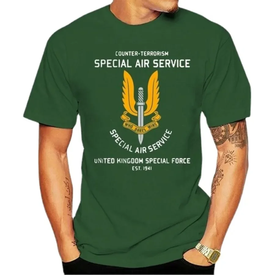 Men Punk Cotton T Shirt  Counter Terrorism Special Air Service Royal British Army Special Forces 2024 T Shirt  harajuku tops