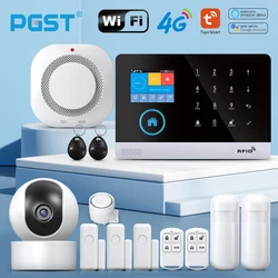 Pgst-sistema de segurança doméstica, 4g, 2g, wi-fi, gsm, 433mhz, controle de aplicativos, cartão rfid, com movimento pir, 4g, pgst 103