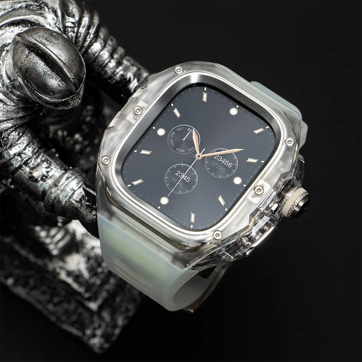 HOT Luxury Modification Kit for Apple Watch Ultra 3/2/1 49mm Case+Strap for Iwatch 49mm Screen Protector Cover Bumper Bracelet