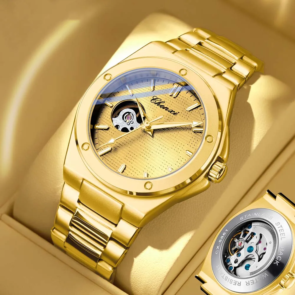 

CHENXI New Men's Mechanical Watch Automatic Mechanical Timepiece Stylish Luminous Water-Resistant Men's Wristwatch 2026