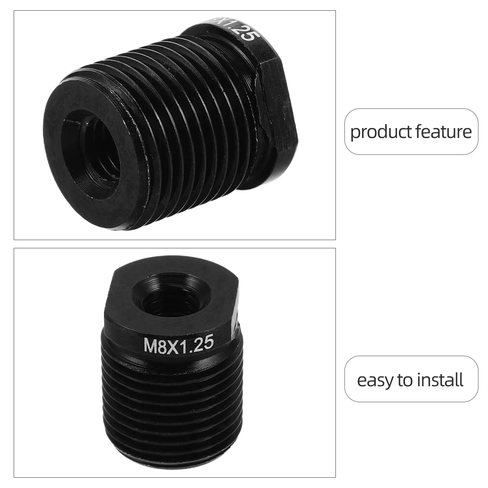 Universal M8 Black Shift Knob Adapter Non Threaded Shifters Shifter Knob Boot Retainer Gear Stick Connector Manual Automatic