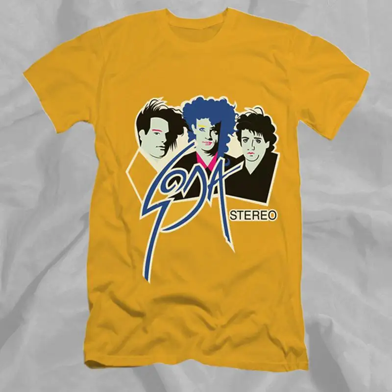 

Vintage Soda Stereo Band 2000 Retro Style Gold T Shirt