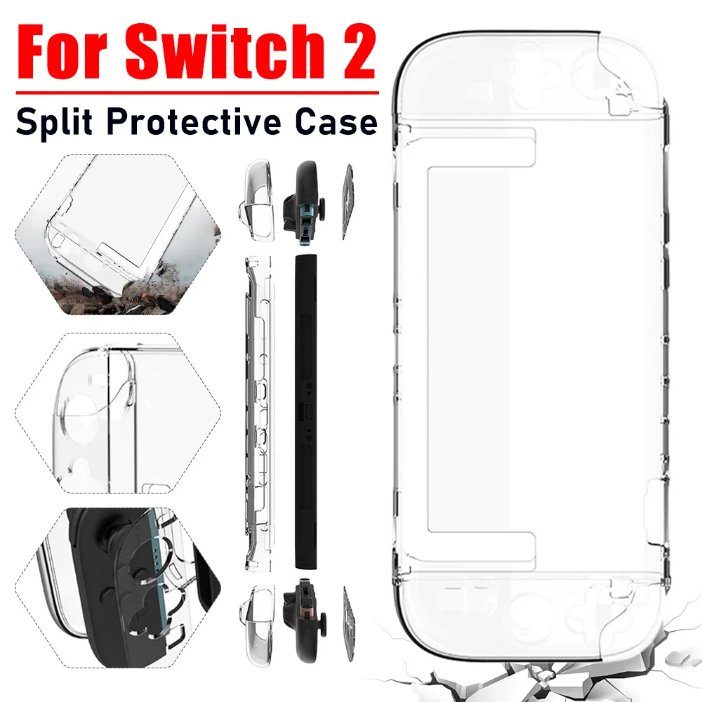 For for for Switch 2 Detachable PC Protective Case Cover Game Console Case Anti-Scratch for for Switch 2 Accessories