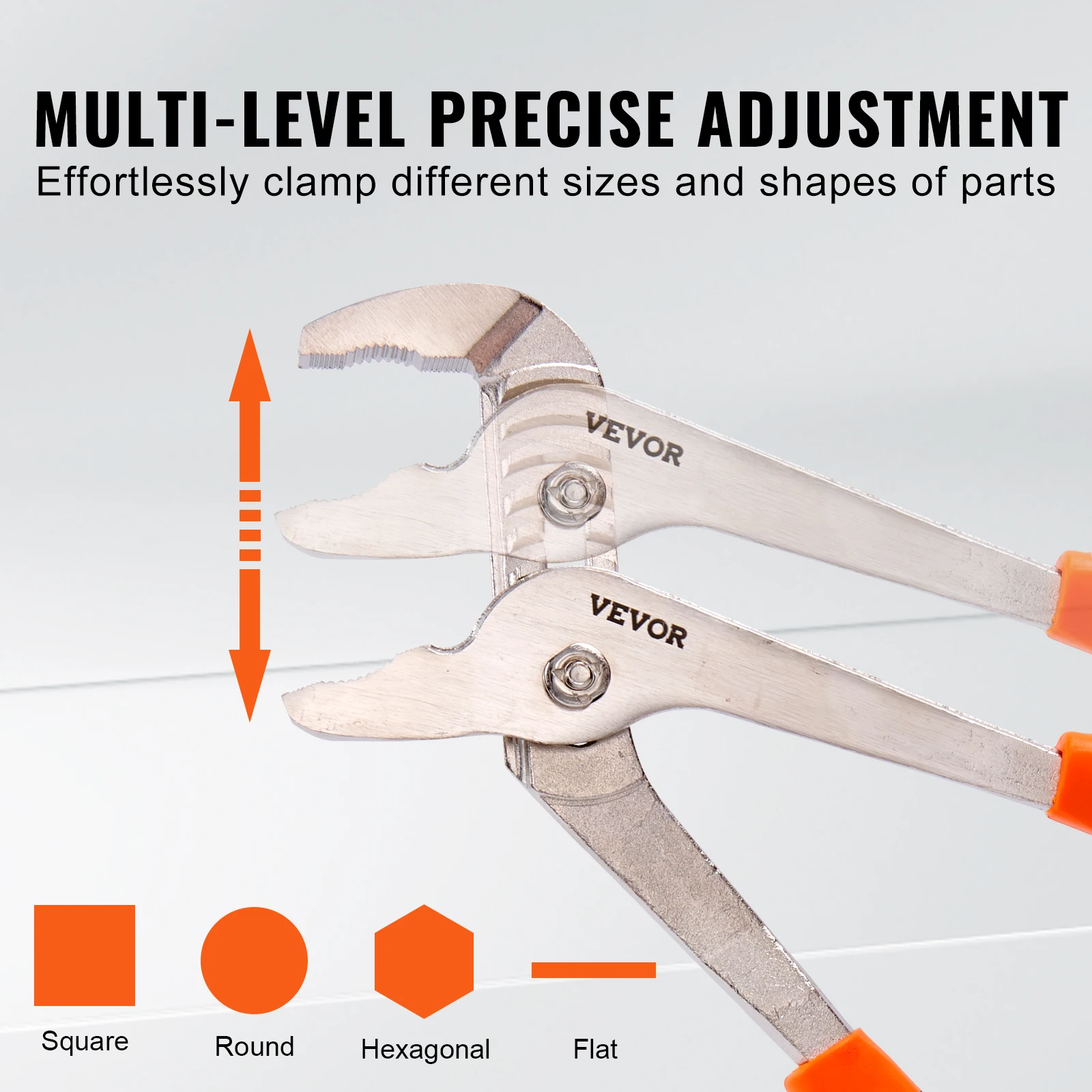 VEVOR 8PCS Jeu de Pinces Pince Multiprise 205/225/310 mm avec Pince pour Joints Coulissants Pince à Bel Long Pince Coupante Diagonale Pince de Monteur de Ligne Clé à Molette pour Travaux Mécaniques