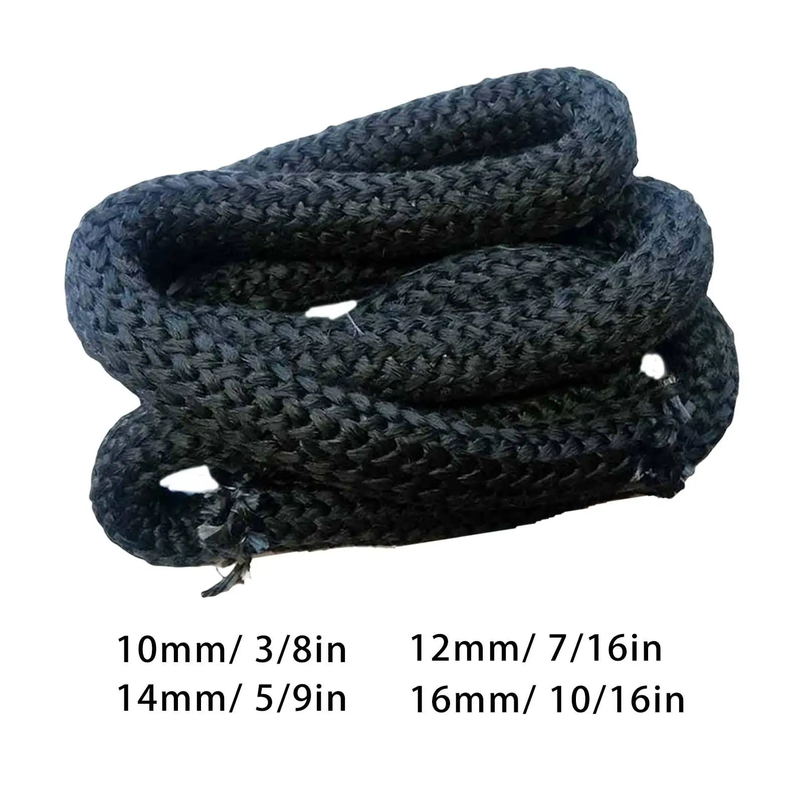 2.5Mx1 0/12/14/16Mm Kabel Perapian Pintu Kompor Pengganti Kabel Gasket Hitam Suhu Tinggi Kompor Kayu Segel Gasket