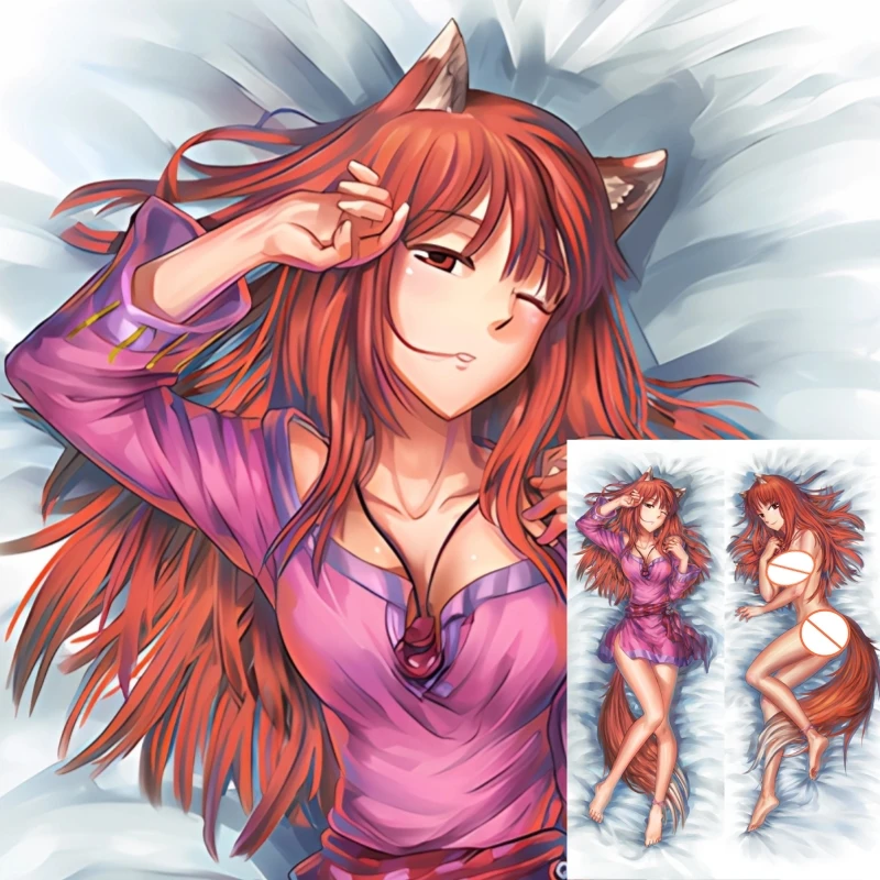 

Dakimakura Anime Pillow Case Wolf and Spice Double-sided Print Of Life-size Body Pillowcase Gifts Can be Customized