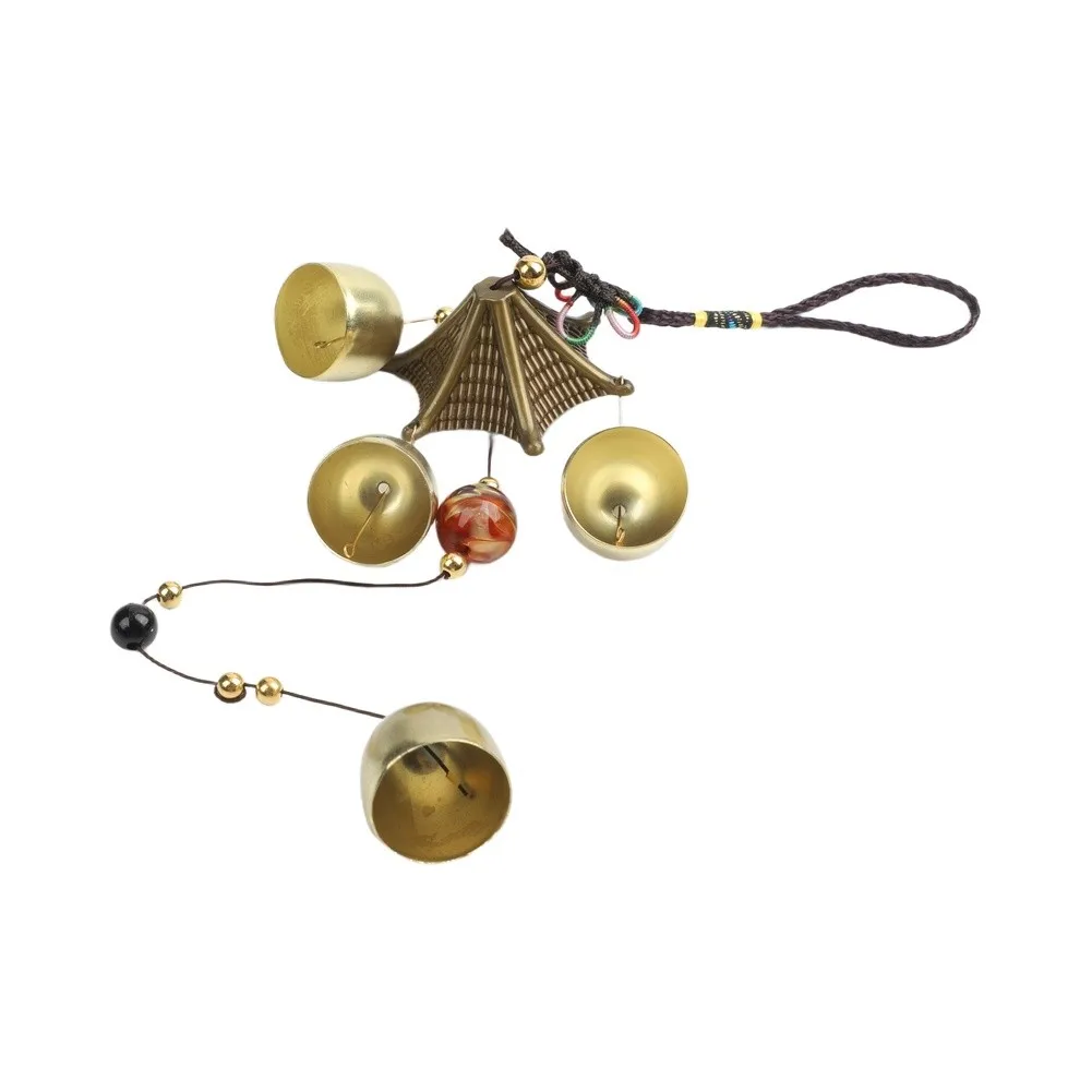 Brand New Wind Chime 3 Bells Bagua Decor Feng Shui Garden Hanging Home Lucky Replacement Spare Parts Wind Chimes