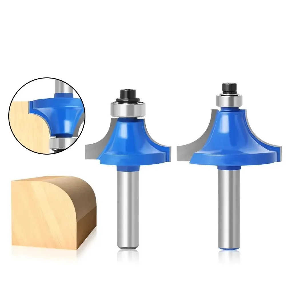 

1PC 8MM Shank Milling Cutter Wood Carving Bit Round Over Edge Forming Router Bit Set - 8" Shank Woodworking Cutter Fillet Knife