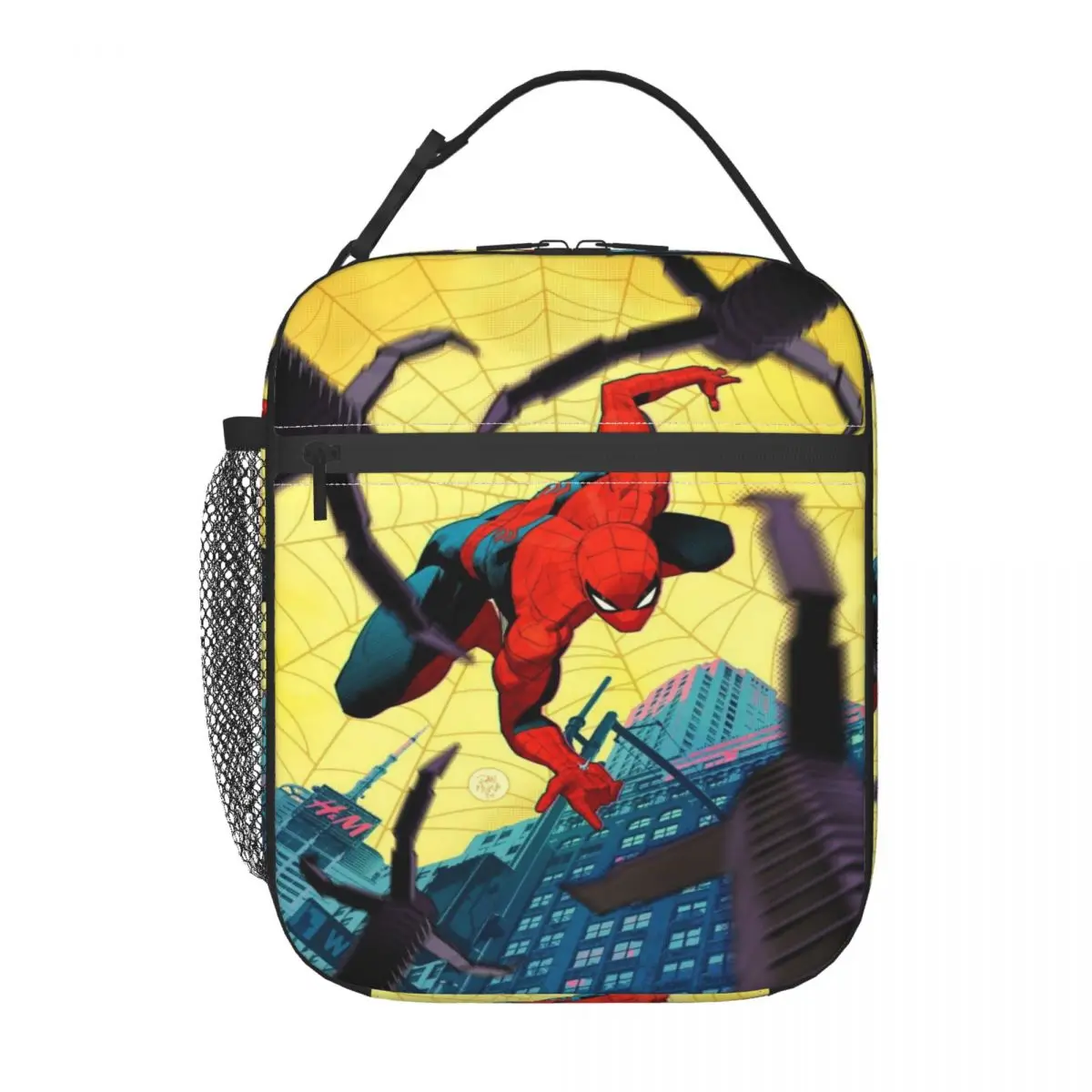 

Изолированная сумка для обедов Marvel Spider-Man, подходит для работы и учебы, герметичный и сохраняющий холод контейнер для еды Avengers.