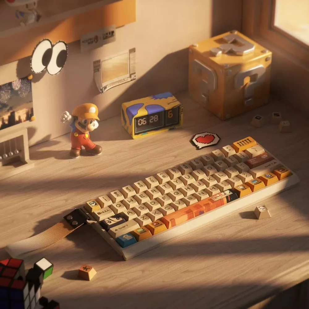 KEY SPIRE Better Call Keycap Set PBT Custom Cute Retro Anime Keyboard Cap Cherry Profile Gaming KeyCap для механической клавиатуры