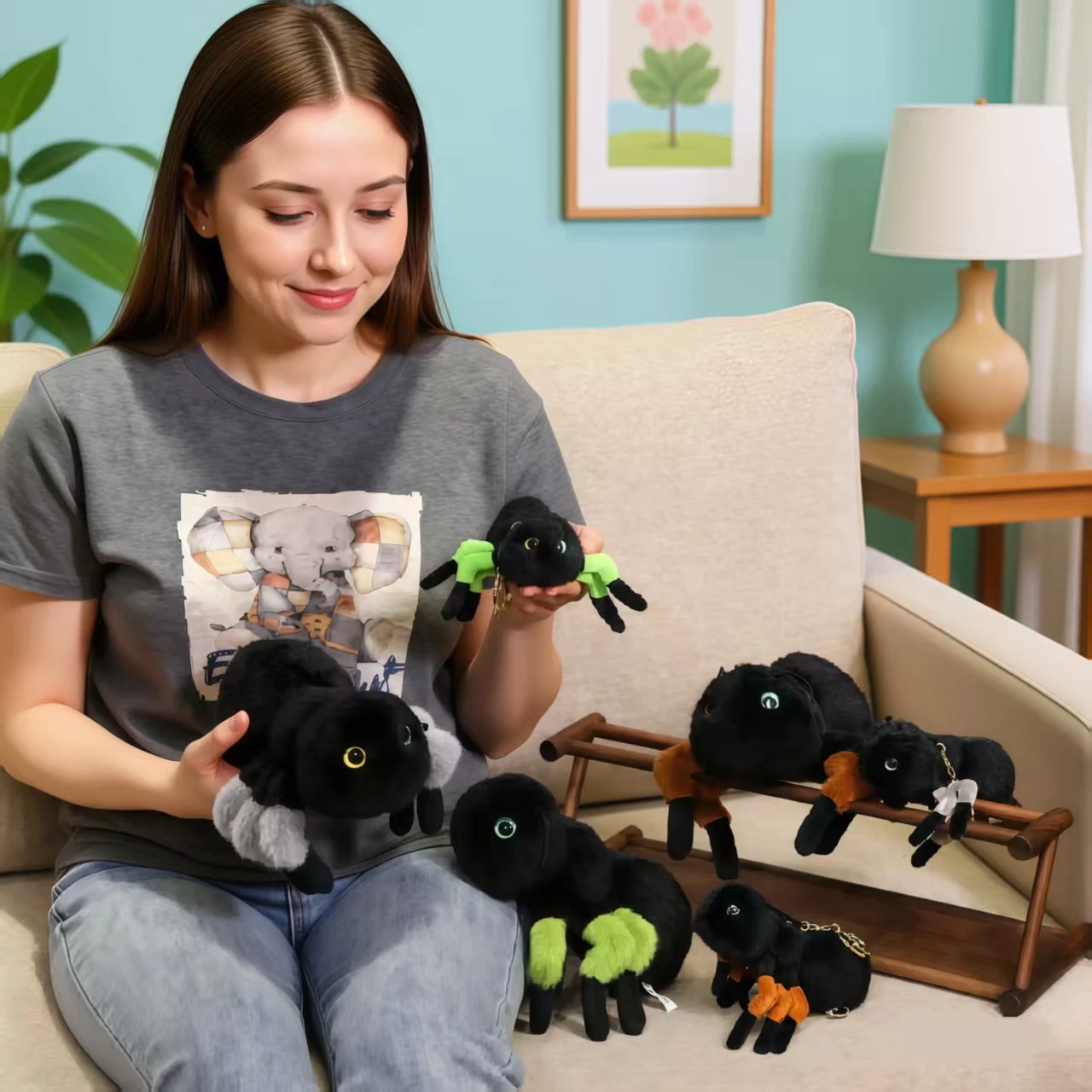 

Трендовая забавная плюшевая муравья — креативная игрушка-кляп, брелок, аксессуар для сумки и милая фигурка насекомых