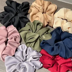 Korea Fashion Silk Scrunchie For Women Elastic Satin Hair Tie Girls Solid Color Silk Hair Bands chouchou soie hair accessories