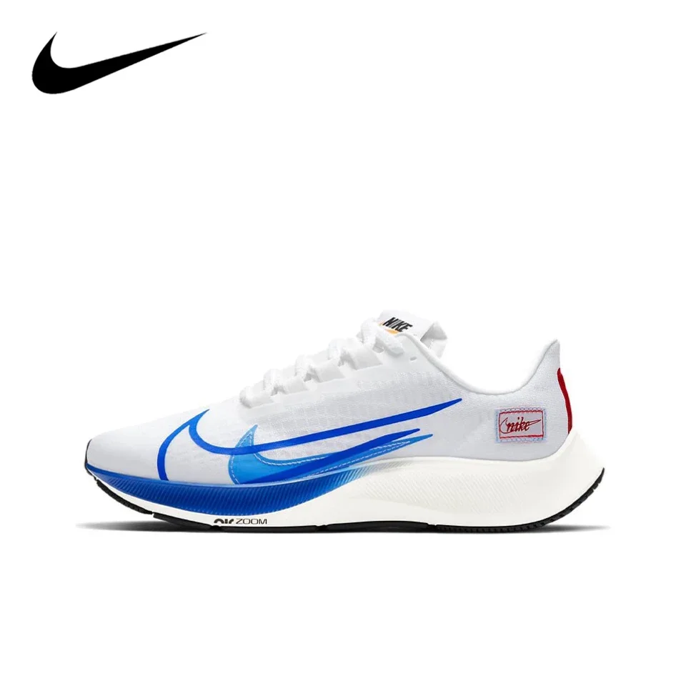 Original Nike Pagasus 37 Blue color Men's Running Casual Marathon Professional Breathable Shoes Sneakers CQ9908-100