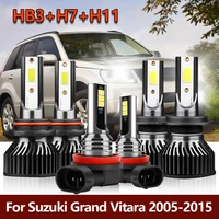 6x Kit de faros LED HB3 bombillas combinadas altas H7 bajas + faros antiniebla H11 para coche Suzuki Grand Vitara 2005-2010 2011 2012 2013 2014 2015