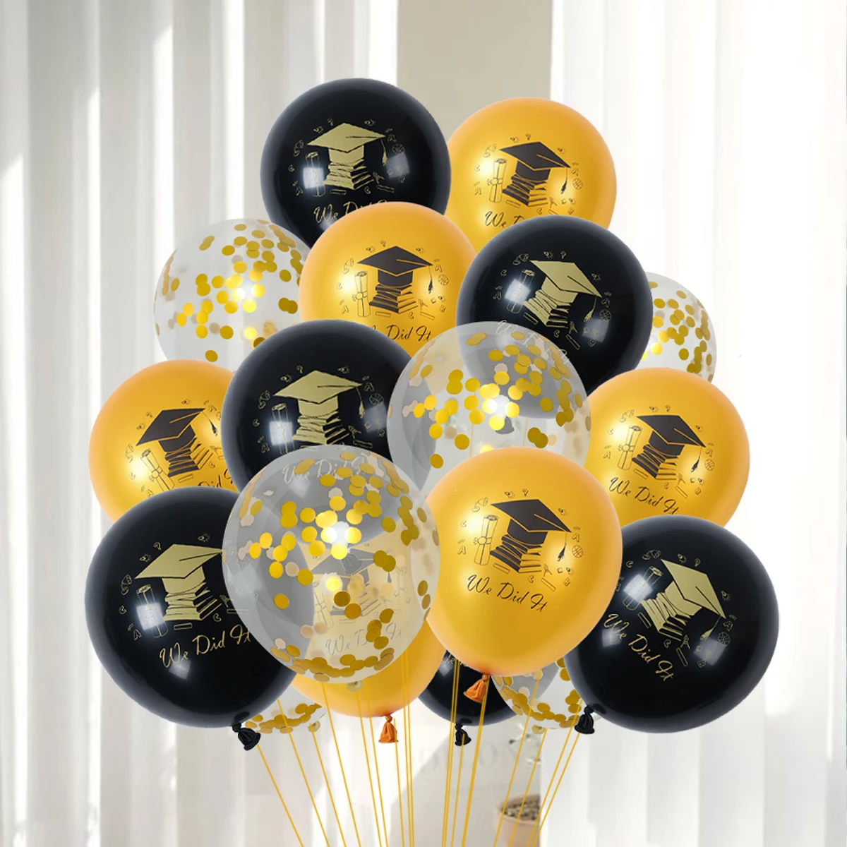 Graduation Decoration 2025 Congratulation Balloons Latex Balloon with Confetti Graduation Party Decoration Class of 2025 Gifts