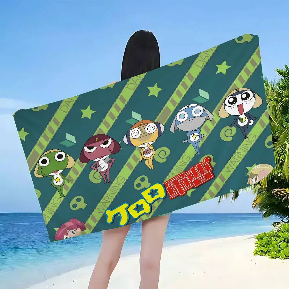 Anime Keroro Gunsou Frog Microfiber Printed Beach Towel Mountain Climbing Yoga Beach Swimming Running Absorbent Soft Towel