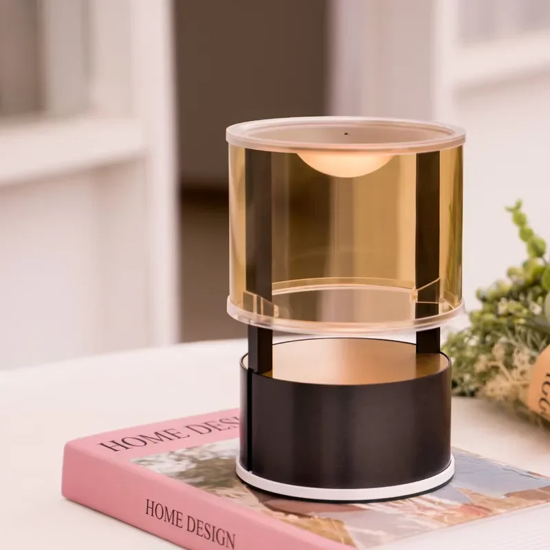 Modern 4000mAh Rechargeable Table Lamp Cordless Acrylic Small Light Gesture Sensor Dimmable LED Night Light Battery Powered view 4