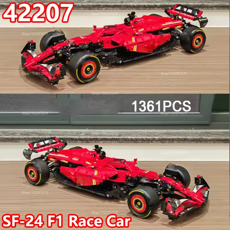 

1361/1639PCS 1:8 Scale Racing Car SF-24 RB20 Building Blocks Car Kits Creative Mechanical MOC Model Collectible Cars Enthusiasts