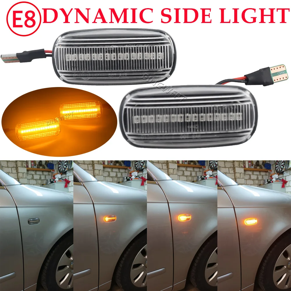 Car For Audi A3 S3 8P A4 S4 RS4 B6 B7 B8 A6 S6 RS6 C5 C7 Led Dynamic Side Marker Turn Signal Light Sequential Blinker Light