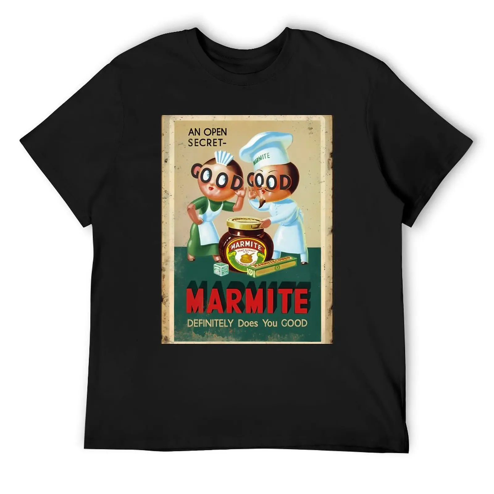 

Vintage Marmite Advert (rusty sign style) - Marmite Definitely Does You Good - Nostalgic Food Ad T-Shirt