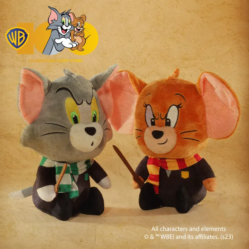 HUGKIS توم كات ألعاب من نسيج مخملي عالم السحرة زي الماوس والقط الذكرى الحيوانات المحشوة هاري بوتر تحت عنوان الدمى الناعمة