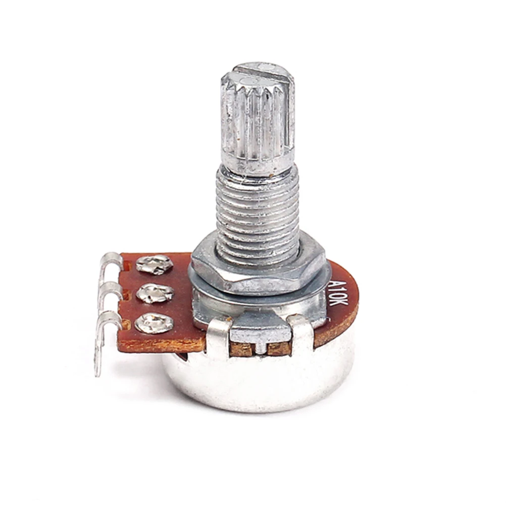 

High Quality Audio Potentiometer A10K Ohm Linear Mini Control Volume Tone Guitar Amp Replacement Solder Lugs Split Shaft