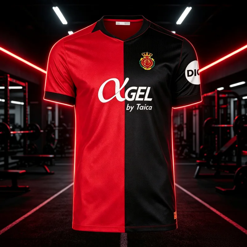 26-27 Herren Spanien Top Heimtrikot Fußball Spiel Sport R-RCD Mallorca Heimtrikot Herren Training Atmungsaktives Fußballtrikot Familien-Set