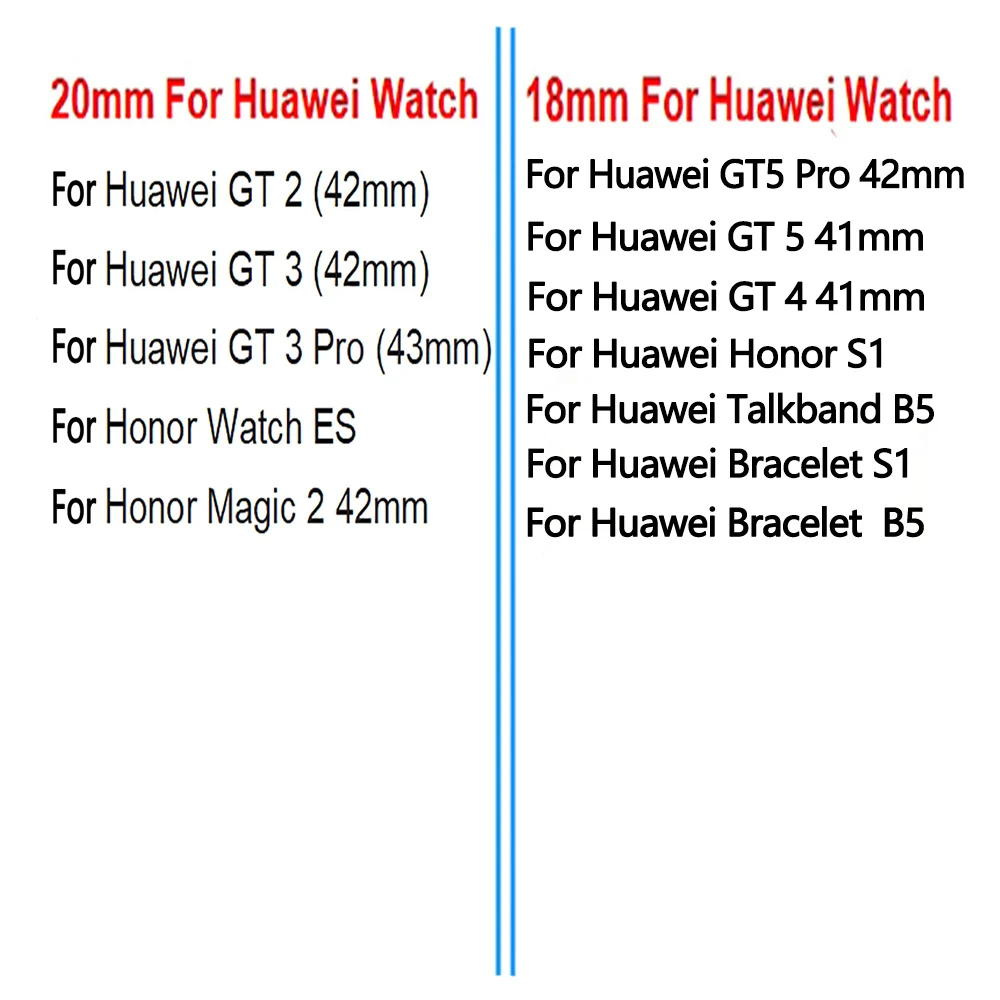 For 18mm 20mm Soft Silicone Sports Strap For Huawei Watch 2 GTS 3 /GT 2 42/Huami GTR 2E Strap Amazfit GTR 42mm GTS 2e Bracelet