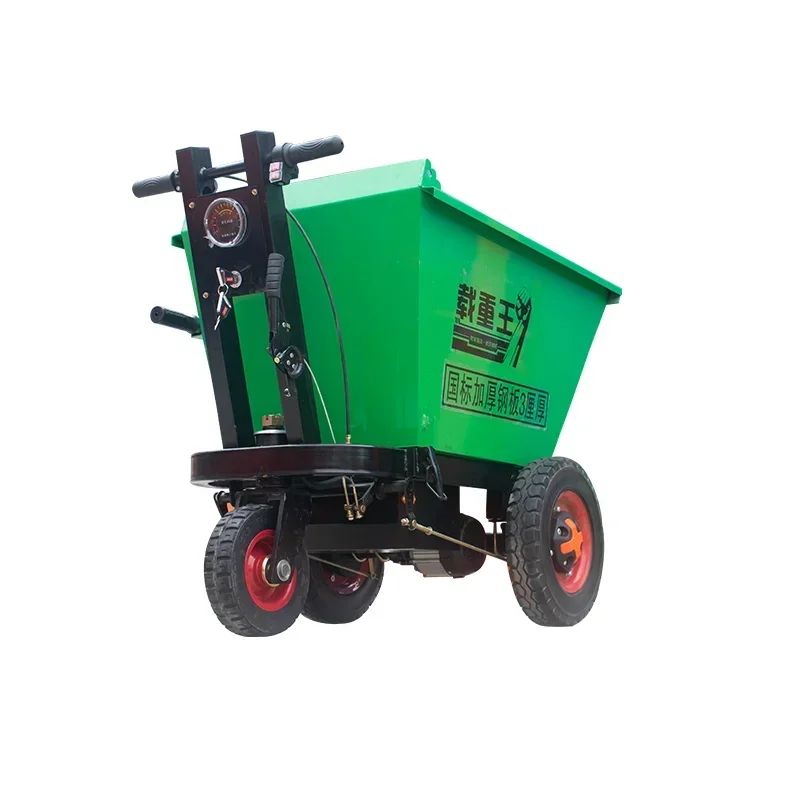 Professional Manufacturer Concrete Electric Mini Dump Truck Trolley  Utility Garden Dump Wagon Hand Truck for Cargo Steel Frame