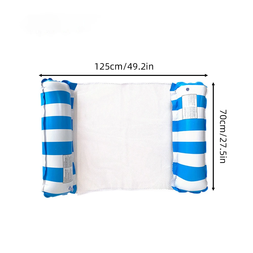 Doppelrohr-Schwimmliege, aufblasbare, verdickte PVC-Matratze, stabile Pool-Luftmatratze mit Anti-Kipp-Funktion für Strand, Schwimmbad und Sommerwasseraktivitäten