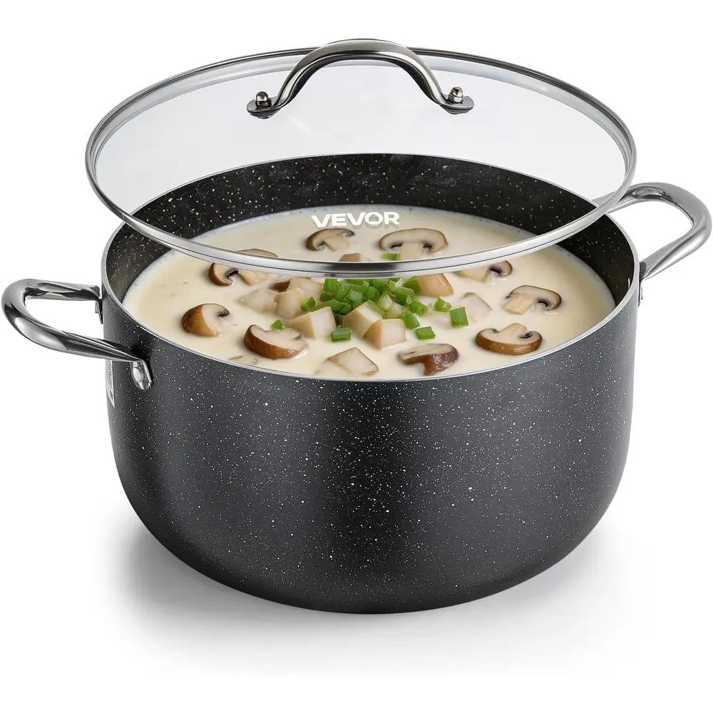 Nonstick Ceic Coated Pot with Glass Lid